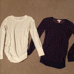 2 motherhood maternity sweaters